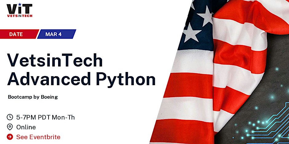 ViT Advanced Python Sponsored by Boeing Banner